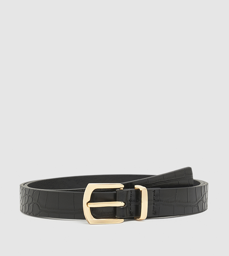2 Pack Buckle Textured Belts