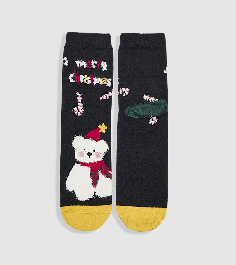 3 Pack Christmas Patterned Crew Socks