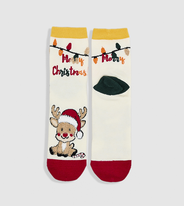 3 Pack Christmas Patterned Crew Socks