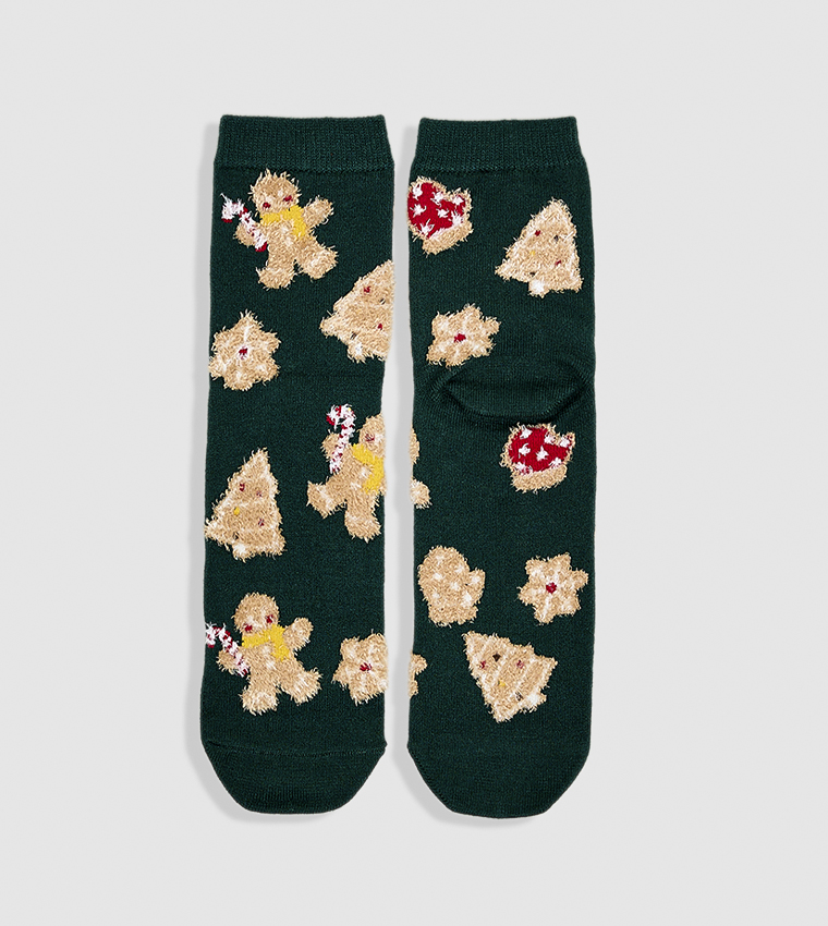 3 Pack Christmas Patterned Crew Socks