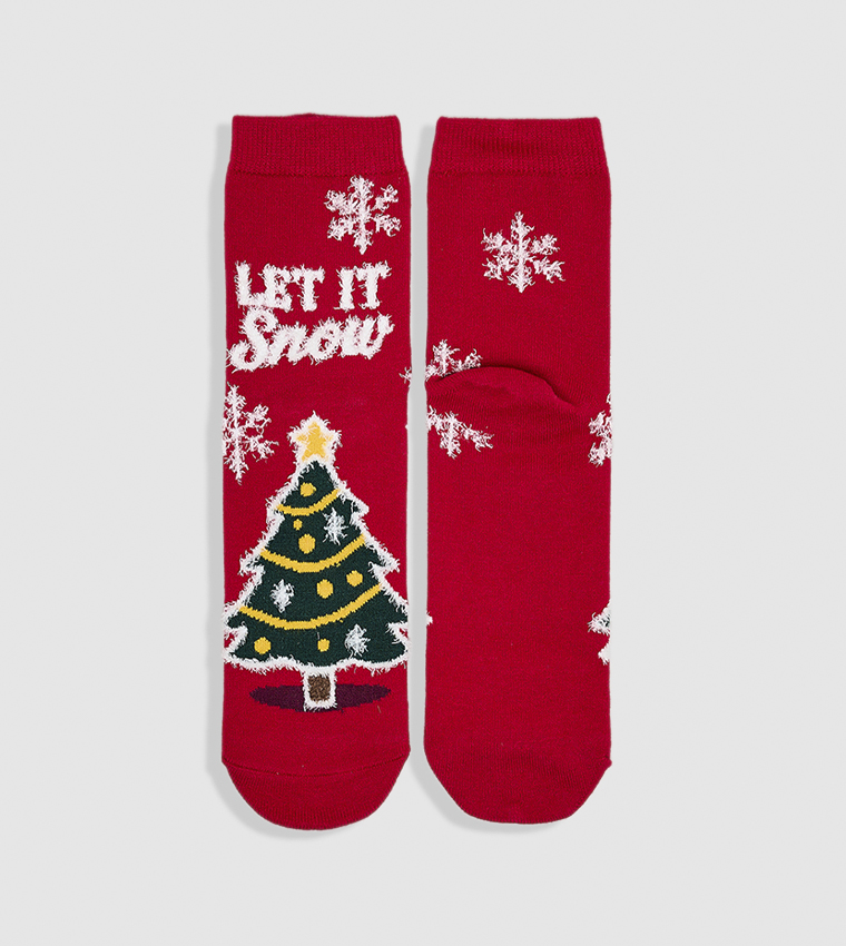 3 Pack Christmas Patterned Crew Socks