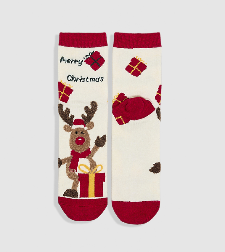3 Pack Christmas Patterned Crew Socks