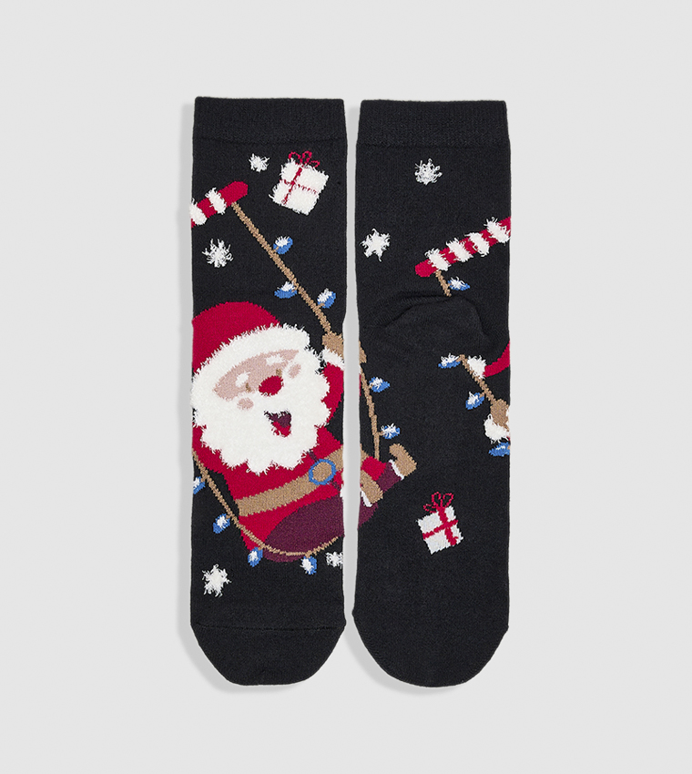 3 Pack Christmas Patterned Crew Socks