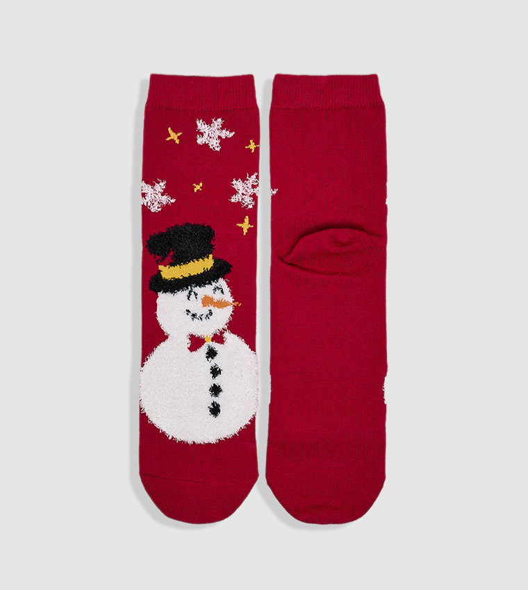 3 Pack Christmas Patterned Crew Socks