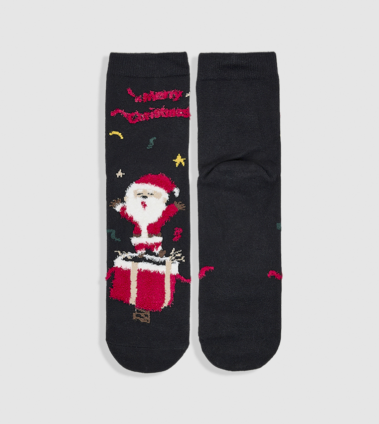 3 Pack Christmas Patterned Crew Socks