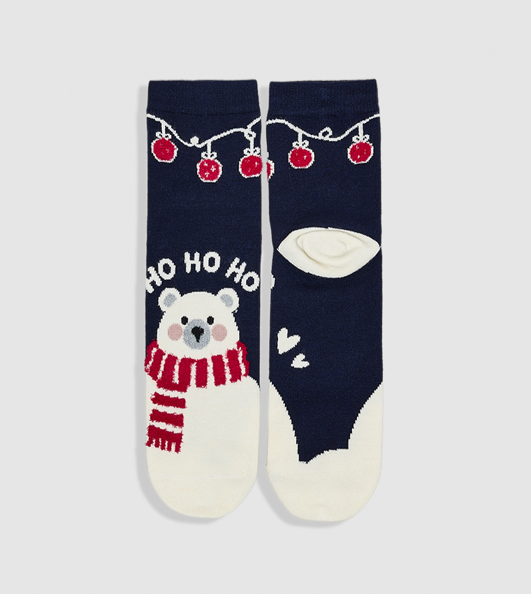 3 Pack Christmas Patterned Crew Socks