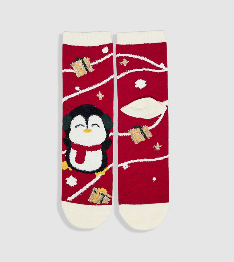 3 Pack Christmas Patterned Crew Socks