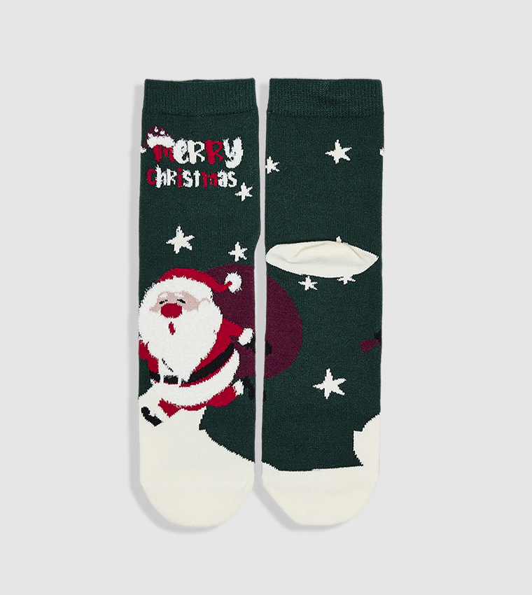 3 Pack Christmas Patterned Crew Socks