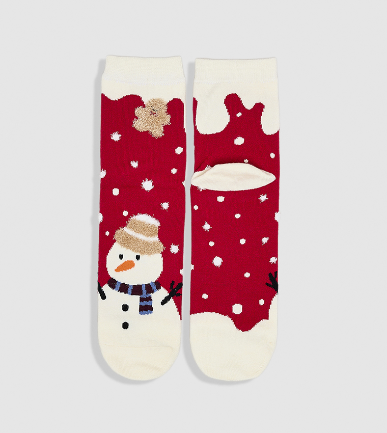 3 Pack Christmas Patterned Crew Socks