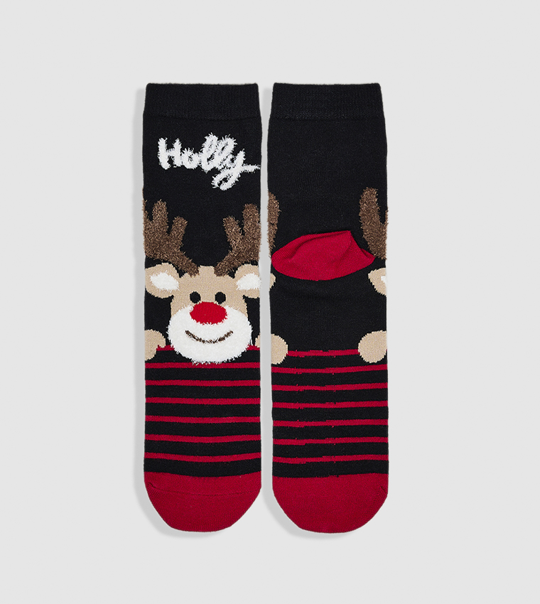 3 Pack Christmas Patterned Crew Socks