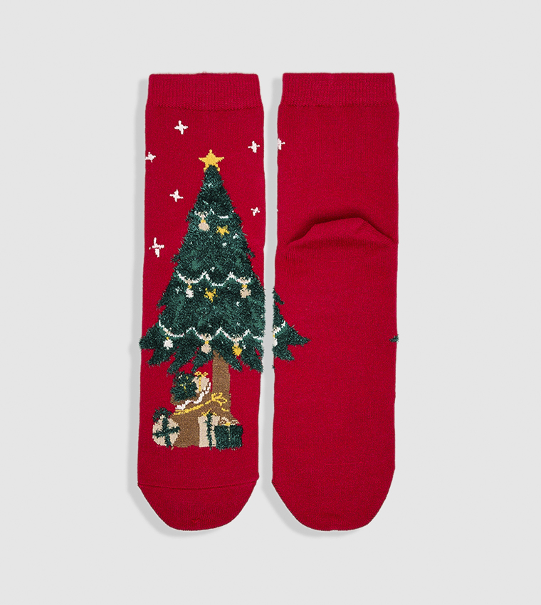 3 Pack Christmas Patterned Crew Socks