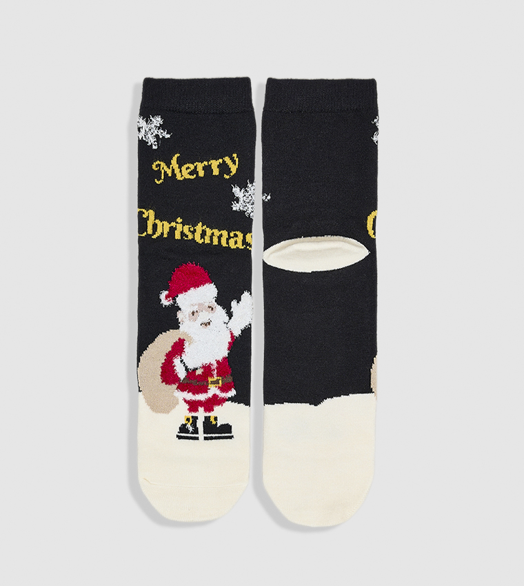 3 Pack Christmas Patterned Crew Socks