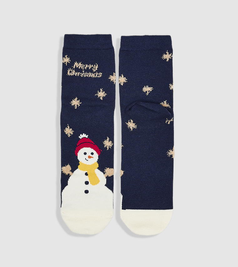 3 Pack Christmas Patterned Crew Socks