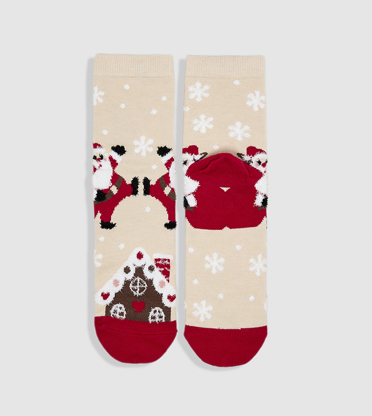 3 Pack Christmas Patterned Crew Socks