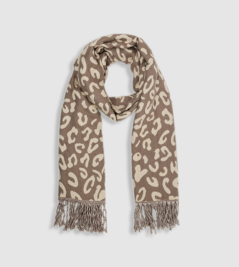 Animal Patterned Blanket Scarf
