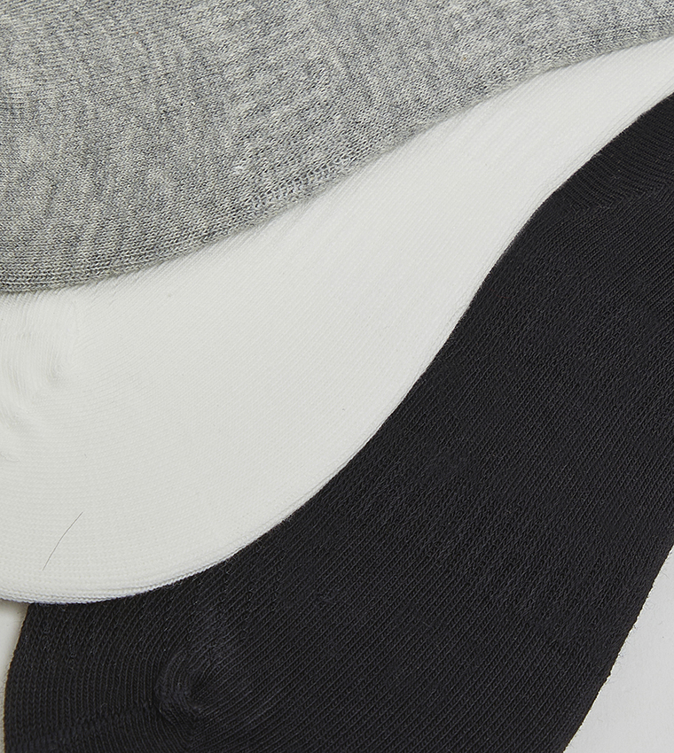 3 Pack Solid Ankle Socks