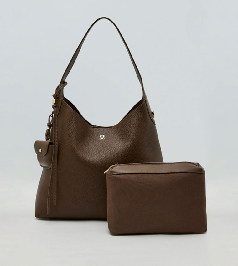 Solid Shoulder Bag Set