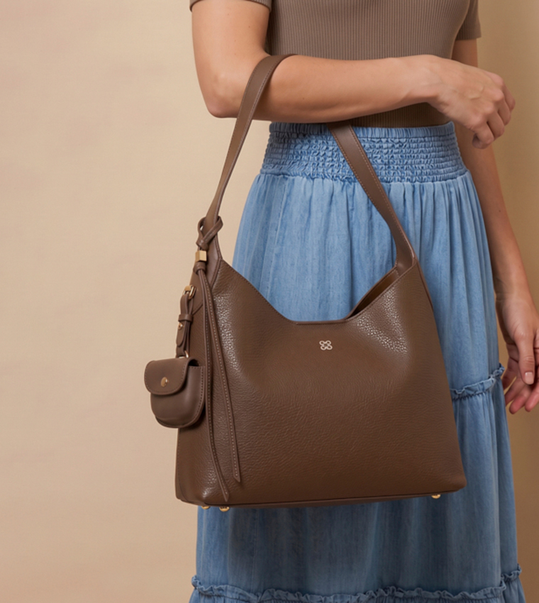 Solid Shoulder Bag Set