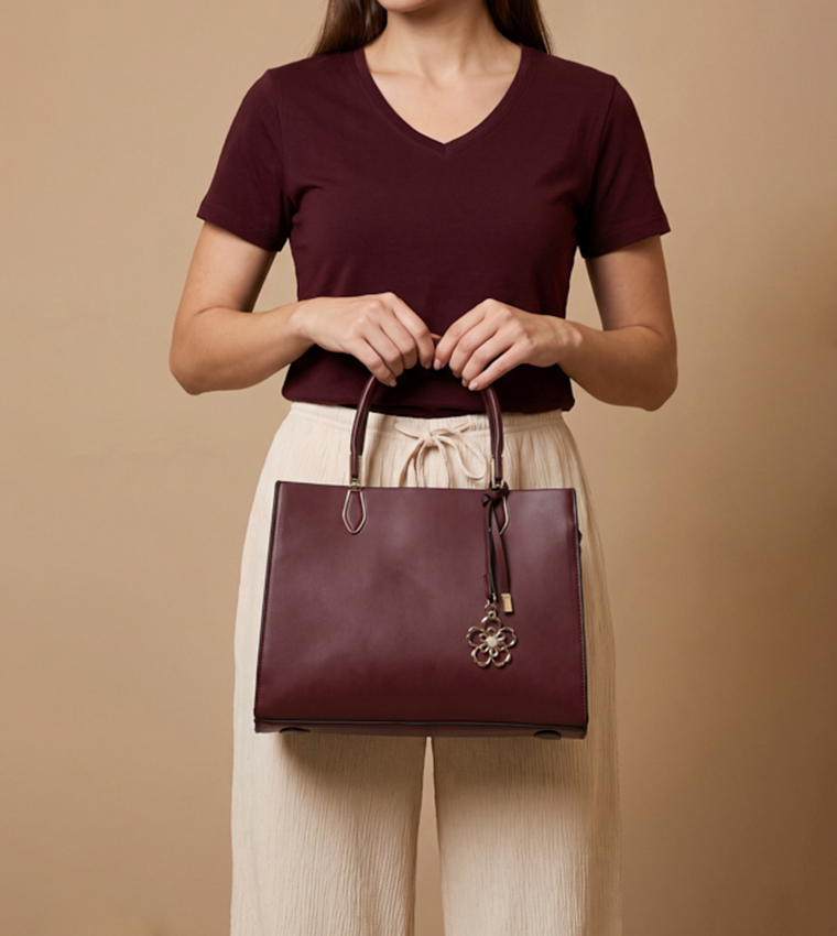 Solid Satchel Bag