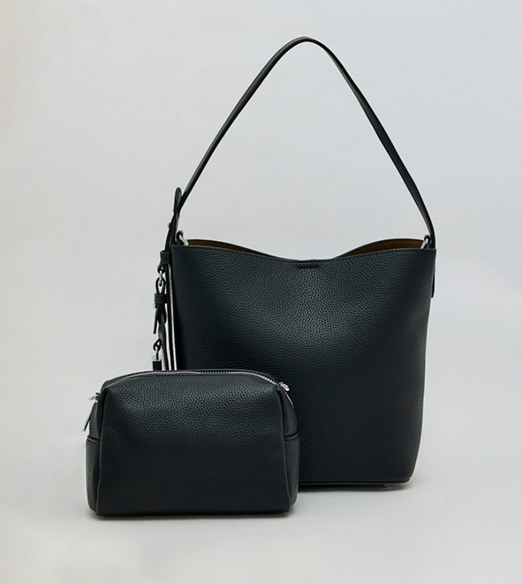 Solid Shoulder Bag Set