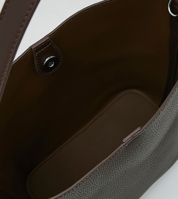 Solid Shoulder Bag Set