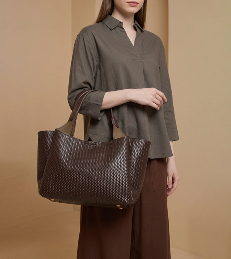 Textured Shoulder Bag