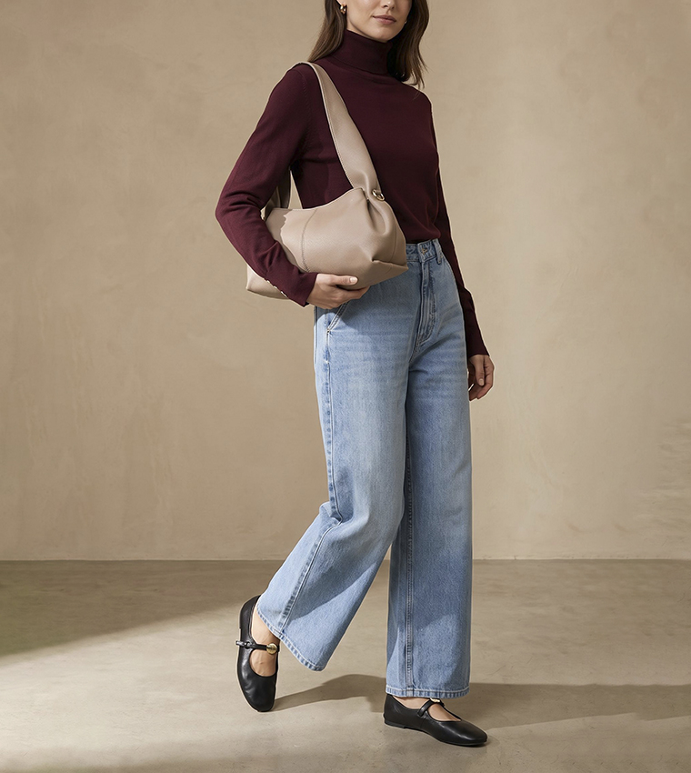Solid Shoulder Bag