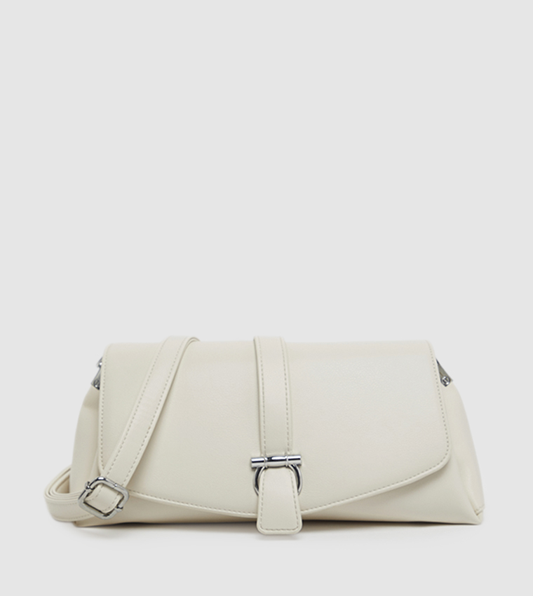 Solid Flap Crossbody Bag
