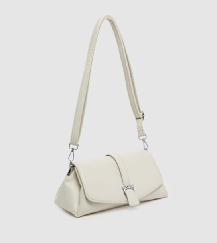 Solid Flap Crossbody Bag