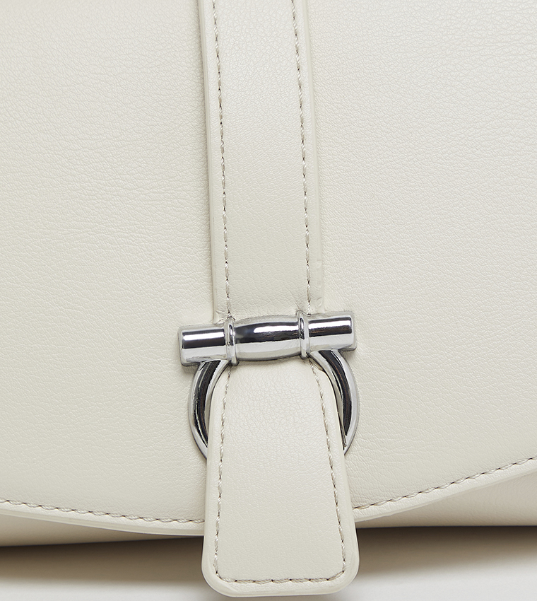 Solid Flap Crossbody Bag