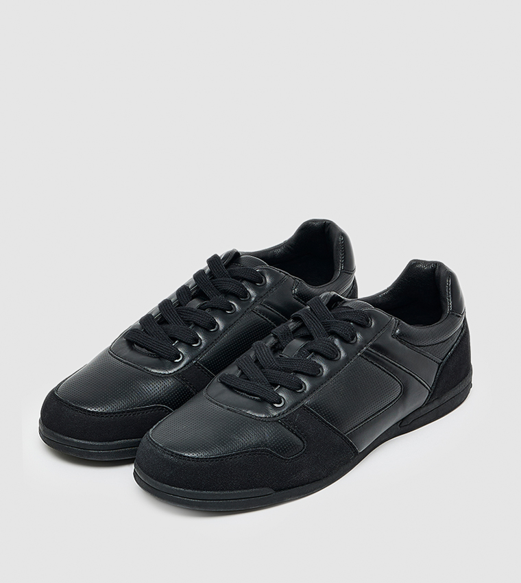 Solid Low Top Sneakers