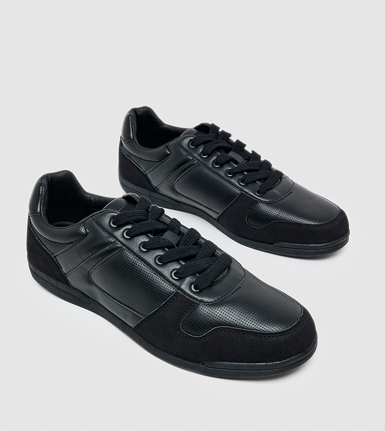 Solid Low Top Sneakers