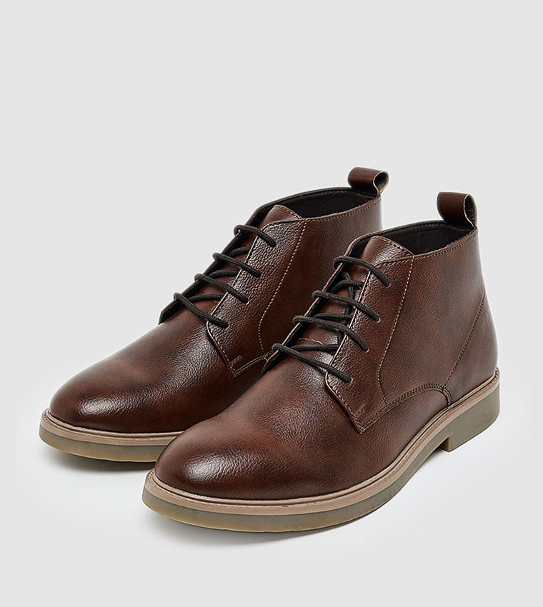 Solid Derby Boots