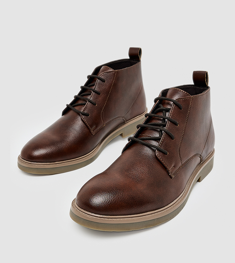 Solid Derby Boots
