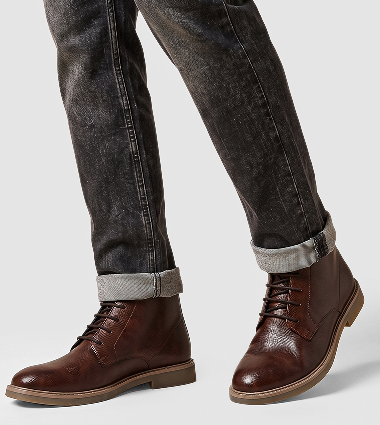 Solid Derby Boots