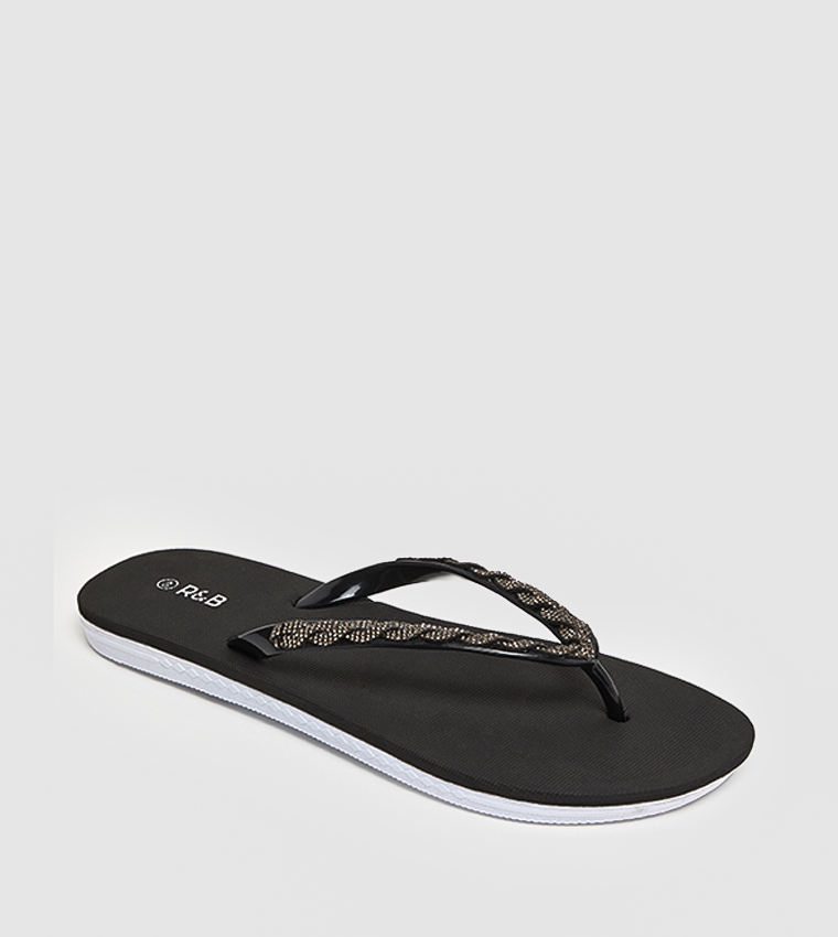 Embellished Strap Flip-Flops