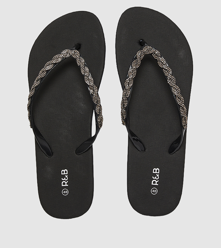 Embellished Strap Flip-Flops