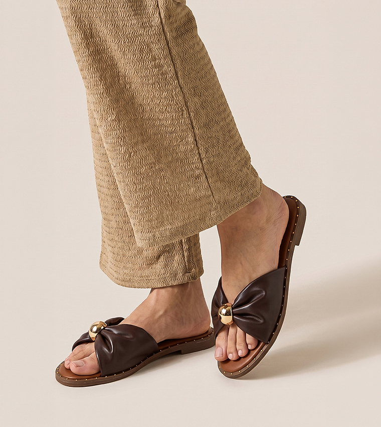 Bow Strap Flat Sandals