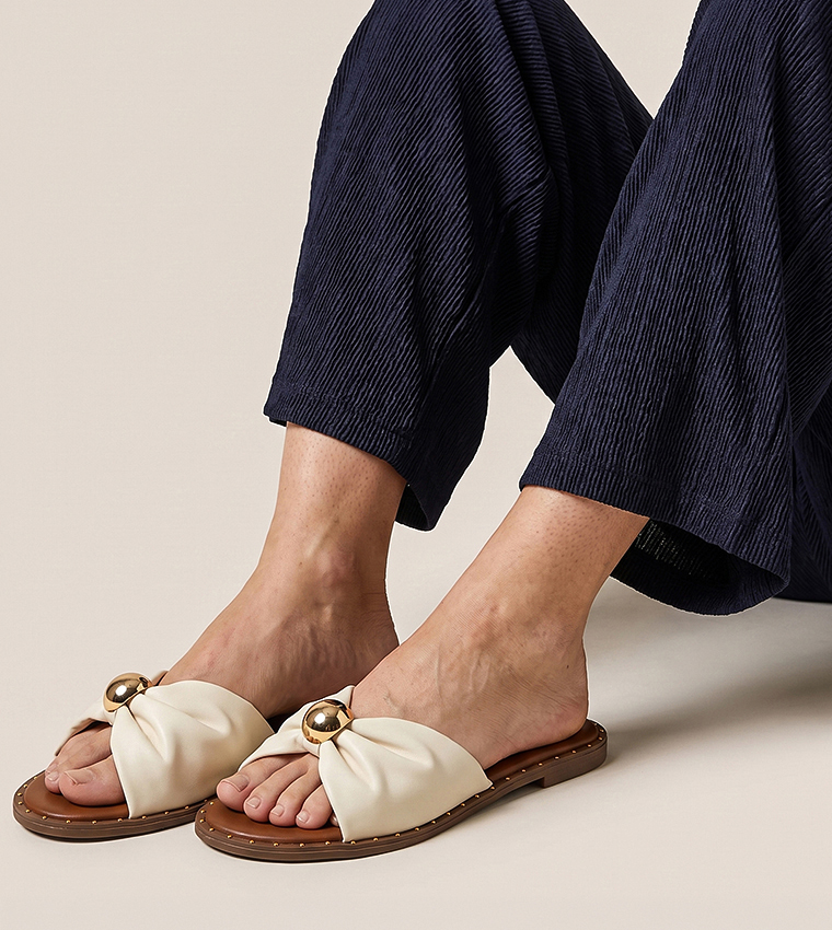 Bow Strap Flat Sandals