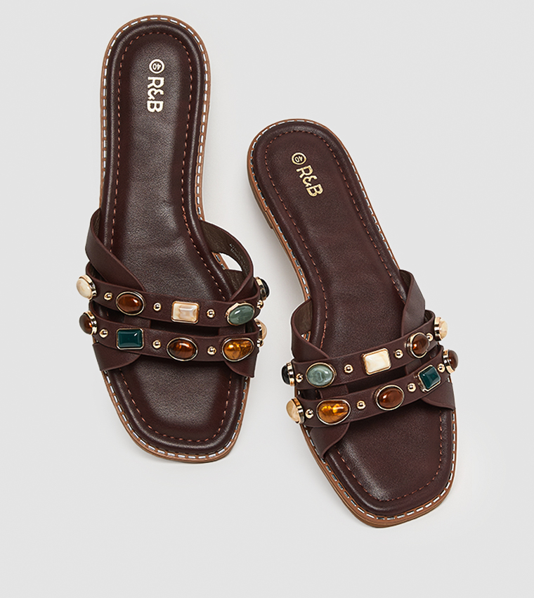 Embellished Flat Sandals