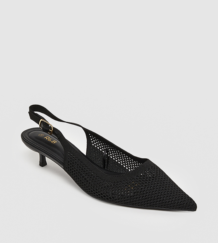 Mesh Slingback Pumps