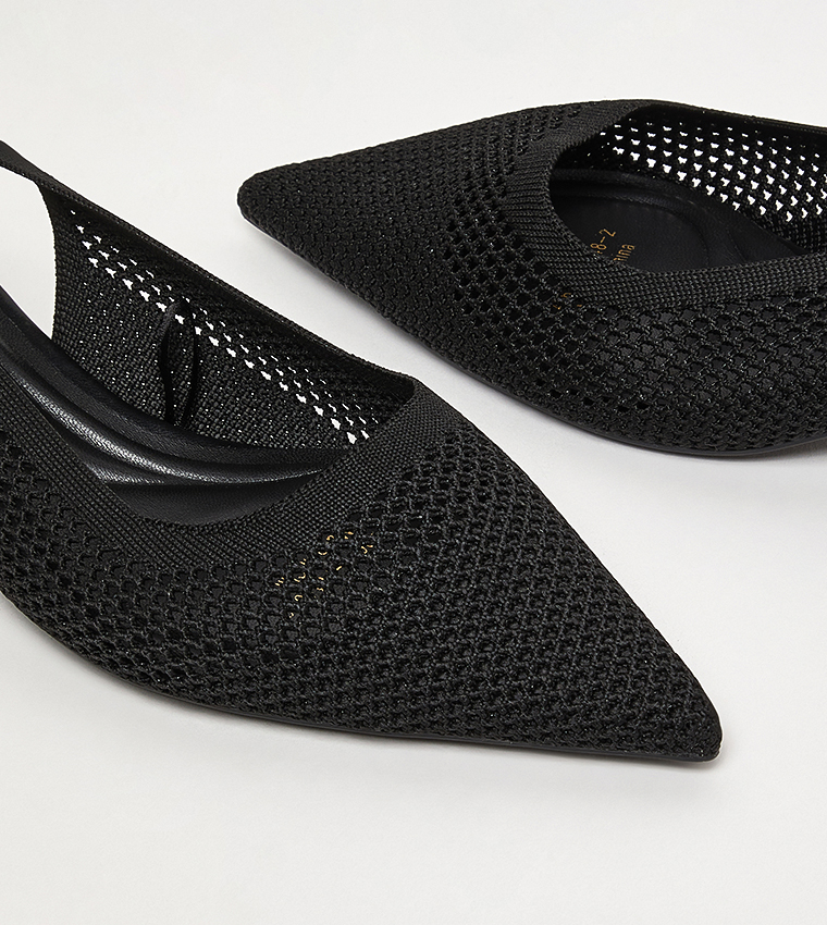 Mesh Slingback Pumps