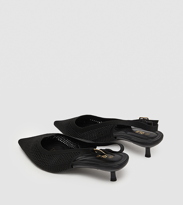 Mesh Slingback Pumps
