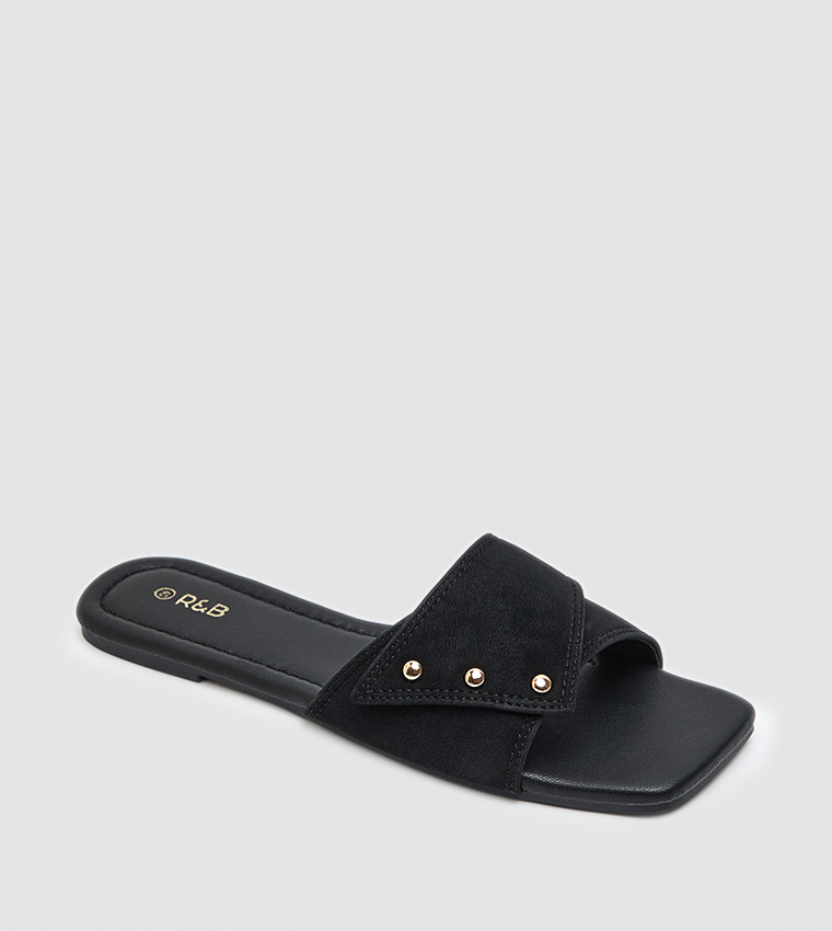 Stud Detail Flat Sandals