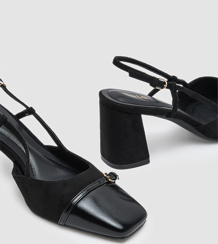 Cap Toe Slingback Pumps