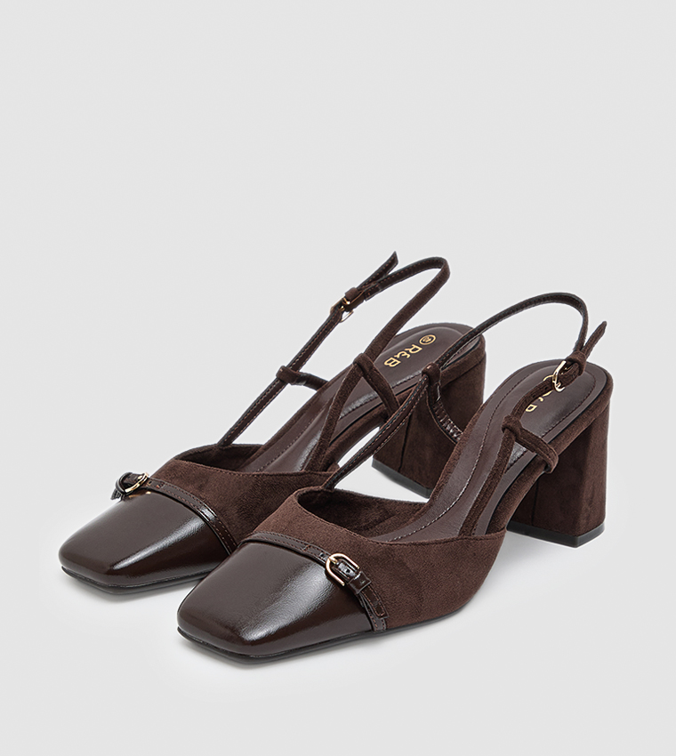 Cap Toe Slingback Pumps