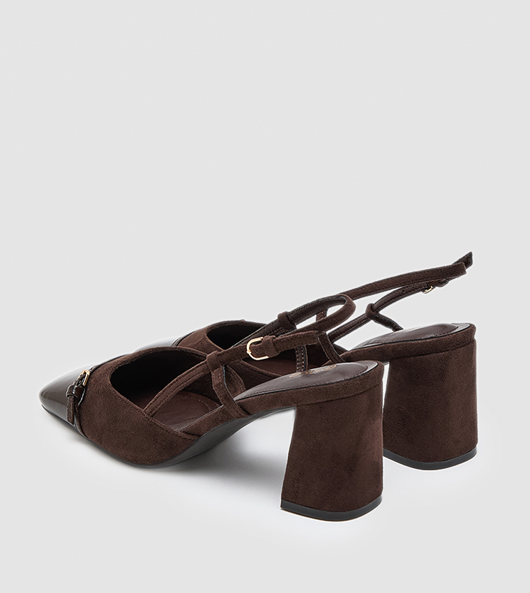 Cap Toe Slingback Pumps