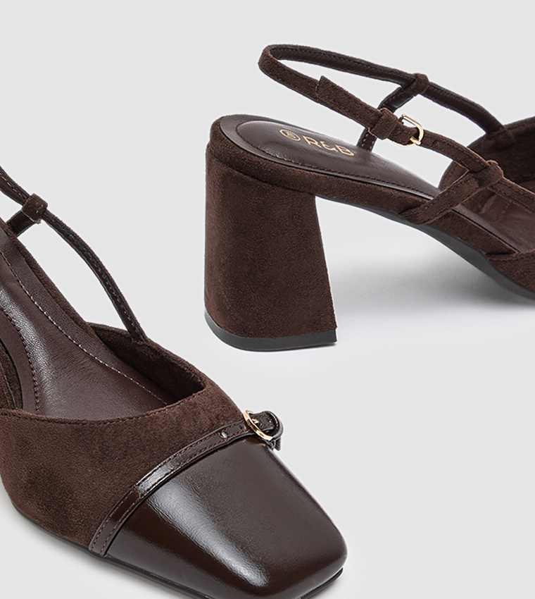 Cap Toe Slingback Pumps
