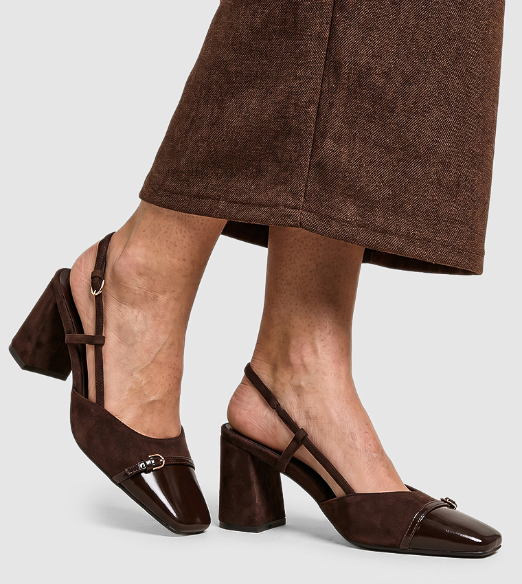 Cap Toe Slingback Pumps