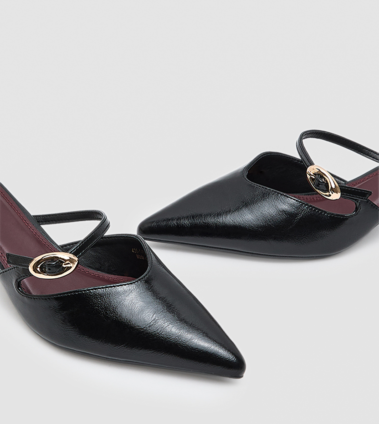 Pointed Toe Mule Pumps